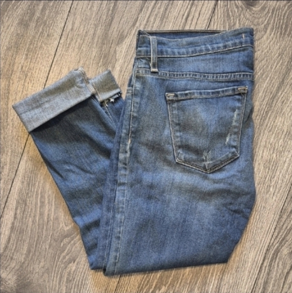 Flying Monkey Light Blue Distressed Cropped - Picture 5 of 10